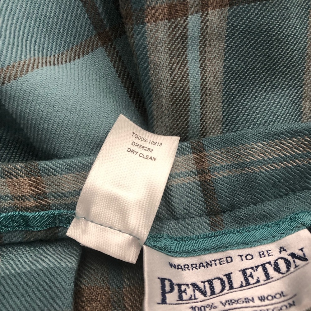 Pendleton Blue and Brown Plaid Midi Skirt - Picture 3 of 5